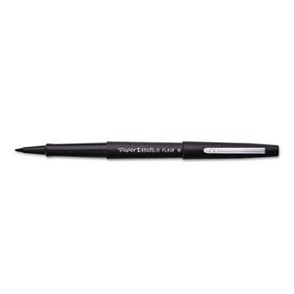Paper Mate Flair Felt Tip Marker Pen - Black Ink, Medium PA33587